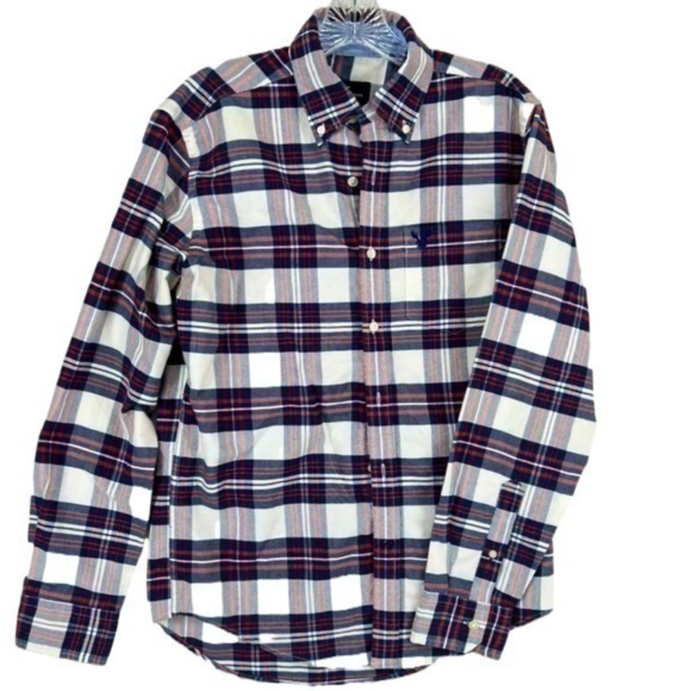 American Eagle Outfitters Men’s Plaid Button Down Casual Long Sleeve Shirt Small